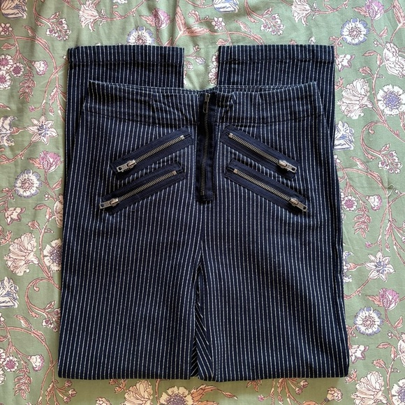 Silent + Noise Zip Navy Stripe Pants - Picture 5 of 9